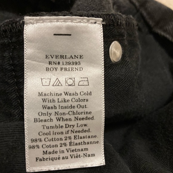 Washed black Everlane Women’s 26w Boy Friend Straight Jean - Picture 3 of 5